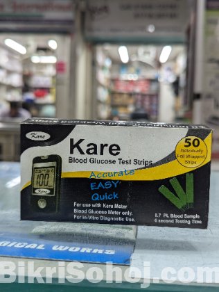 Kare/Optima blood glucose test Strips 50 pes foil pack